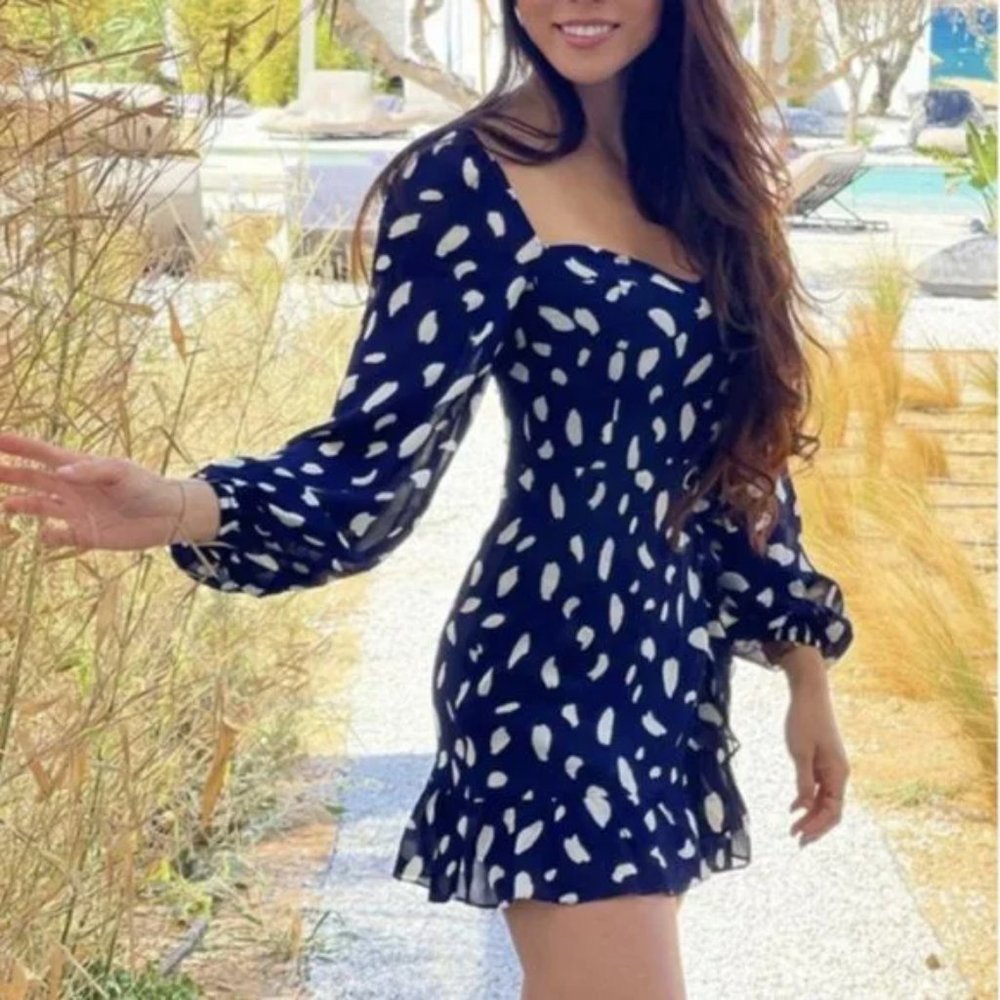 Reformation Cammi Dress | Splatter🎉SALE🎀 NEW - Picture 8 of 16